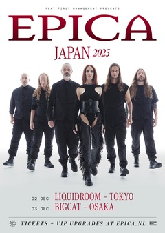 オランダのシンフォニック・メタル・バンド EPICA、8年ぶりの来日決定！12月に東阪2公演開催！