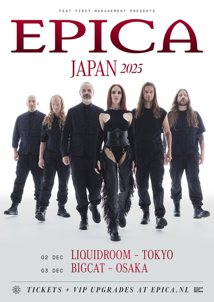 オランダのシンフォニック・メタル・バンド EPICA、8年ぶりの来日決定！12月に東阪2公演開催！