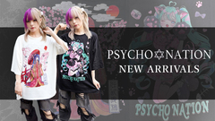 ダークでジェンダーレスなパンク・ファッション・ブランドPSYCHO NATION(サイコ・ネーション)より、完売続出の人気イラストレーター"寝田ルネ"とのコラボ・Tシャツ待望の新作が新入荷！