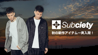 Subciety (サブサエティ)より秋の新作一斉入荷！好評のペイズリー柄ジャカード・シャツに長袖が新登場！拘りのウォッシュ加工でヴィンテージ感を演出したダブル・ジップ・パーカーやスウェット・パンツなども必見！