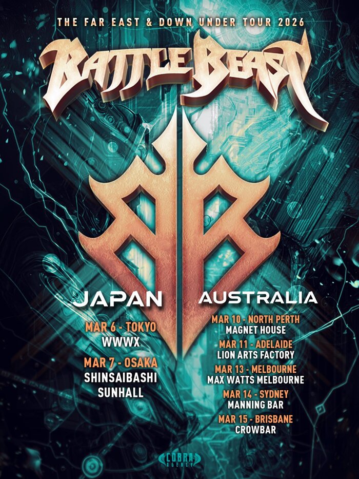 フィンランド発のパワー・メタル・バンド BATTLE BEAST、約8年半ぶり来日公演来年3月開催決定！