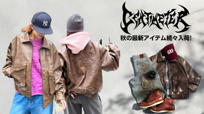株式会社yutoriの人気ブランド、centimeter(センチメーター)から秋の新作続々入荷！シルエットにもこだわり、バックに配置したトライバル・ロゴが存在感を放つフェイク・レザー・ジャケットが新入荷！