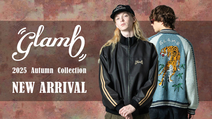 グランジ・ロックを基調にした人気ブランドglamb(グラム)より秋の新作入荷！ニット素材のスカジャンや合成皮革製のトラック・ジャケットなど、肌寒い季節をラグジュアリーに演出するアイテムが登場！