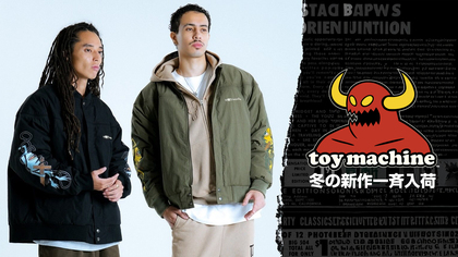 TOY MACHINE(トイ・マシーン)より2025冬最新アイテム入荷！アイコニックなモンスター達を落とし込んだダービー・ジャケットを筆頭に、デイリー・ユースに最適なパーカー、ロンTを多数ラインナップ！