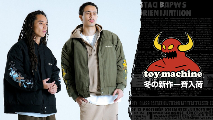 TOY MACHINE(トイ・マシーン)より2025冬最新アイテム入荷！アイコニックなモンスター達を落とし込んだダービー・ジャケットを筆頭に、デイリー・ユースに最適なパーカー、ロンTを多数ラインナップ！