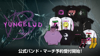 YUNGBLUD、秋冬に活躍するスウェットやロンTを含む公式バンド・マーチ予約受付開始！新作バンドTシャツやソックスなどゲキクロ未発売アイテムも多数ラインナップ！ご予約は12/11(木)23:59まで！