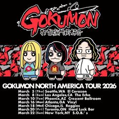 打首獄門同好会、北米7都市巡る自身初の長期海外ツアー"GOKUMON NORTH AMERICA TOUR 2026"来年3月開催決定！