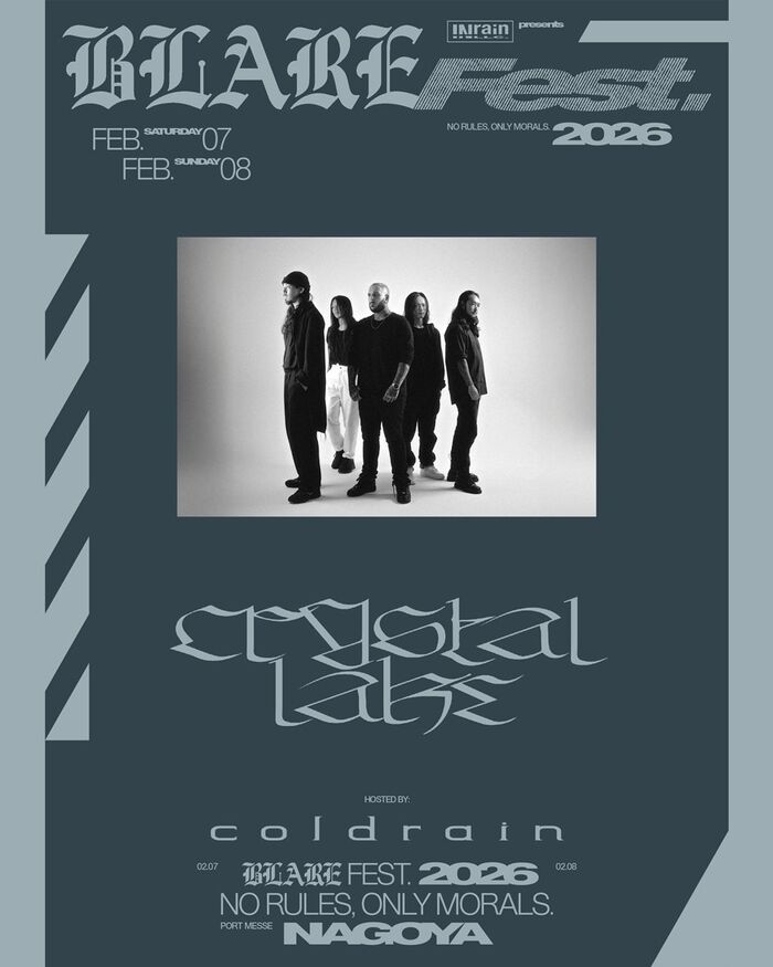 coldrain主催"BLARE FEST. 2026"、Amira Elfeky出演キャンセルに伴いCrystal Lake出演決定