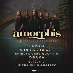 フィンランドの至宝 AMORPHIS、来日公演決定！東阪クアトロにて9/15-17開催！