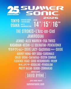 "SUMMER SONIC 2026"、第1弾アーティストでTHE STROKES、 L'Arc-en-Ciel、ZEBRAHEAD、PENDULUM等発表！