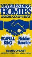 SCAFULL KING × Riddim Saunter初ツーマン実現!"NEVER ENDING HOMIES"2026年第1弾が7/4開催決定!