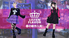 LISTEN FLAVOR(リッスン・フレーバー)より春の新作入荷！サイバー×チャイナで可愛いを詰め込んだジャージ・ワンピース、デニム・パッチと編み上げデザインでガーリーさを演出するトップスなど一挙登場！先着で窓付き推し活ポーチのプレゼントも！