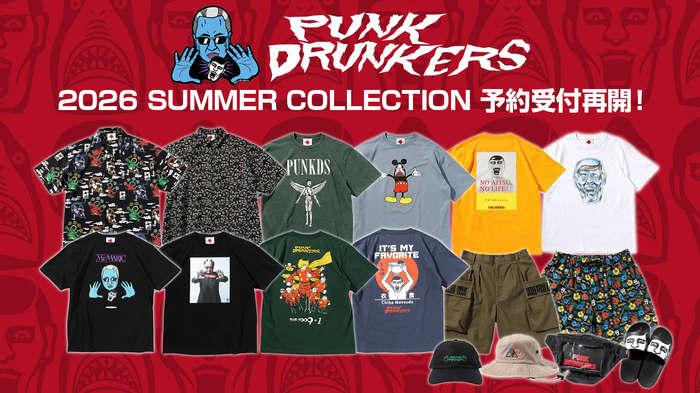 PUNK DRUNKERS、夏の最新コレクション数量限定で予約受付再開！"ハンドパワー"でお馴染み超魔術師"Mr.マリック"コラボを筆頭に、60周年を迎えた"サイボーグ009"コラボなど遊び心が詰まった夏アイテムがラインナップ！