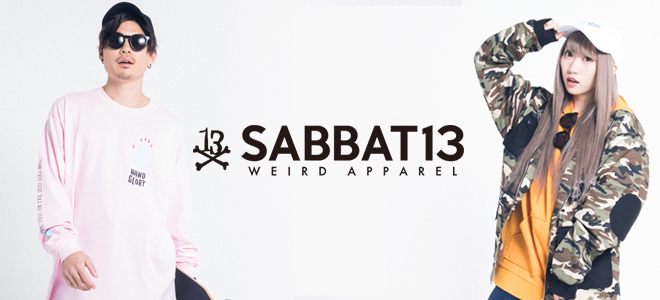 SABBAT13よりワイド・シルエットのミリタリーJKTやZIPパーカー、ロンＴなどが一斉新入荷！