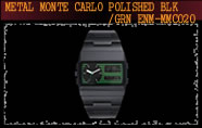 METAL MONTE CARLO POLISHED BLK/GRN ENM-MMC020