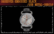 OBSERVER:EMBOSSED BLACK/GUN METAL-OBR016